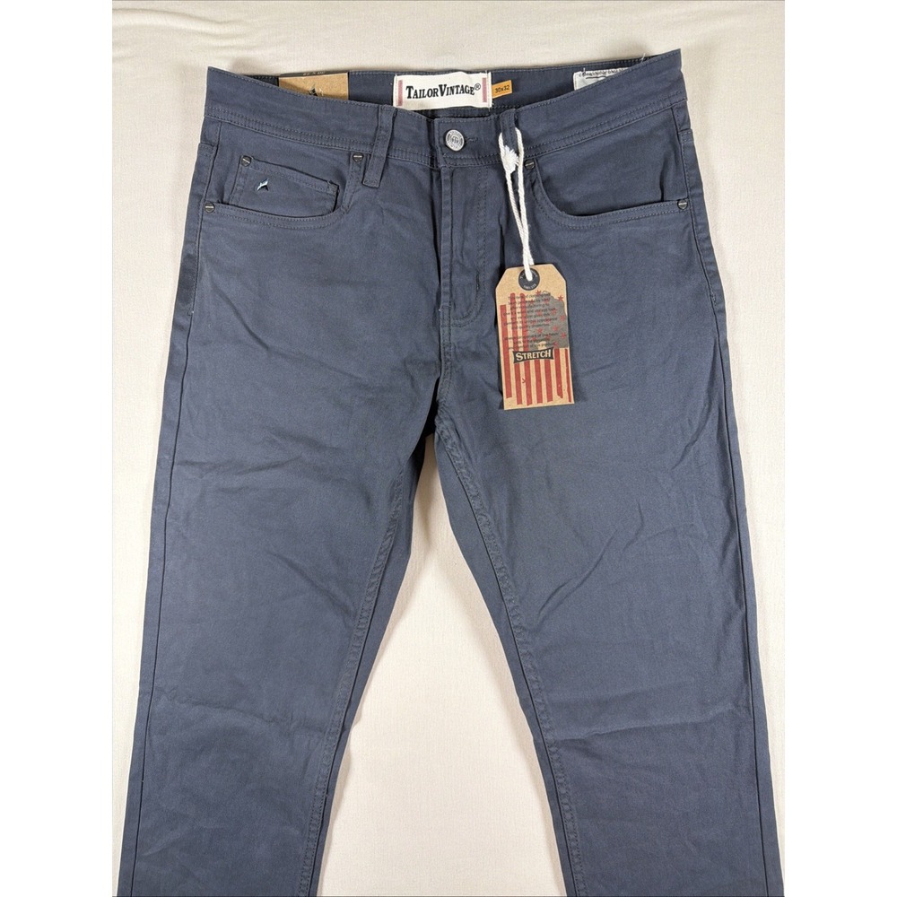 Tailor Vintage NWT Mens 30x32 Tailor Smart Pants Dark Gray Canaan Slim Fit